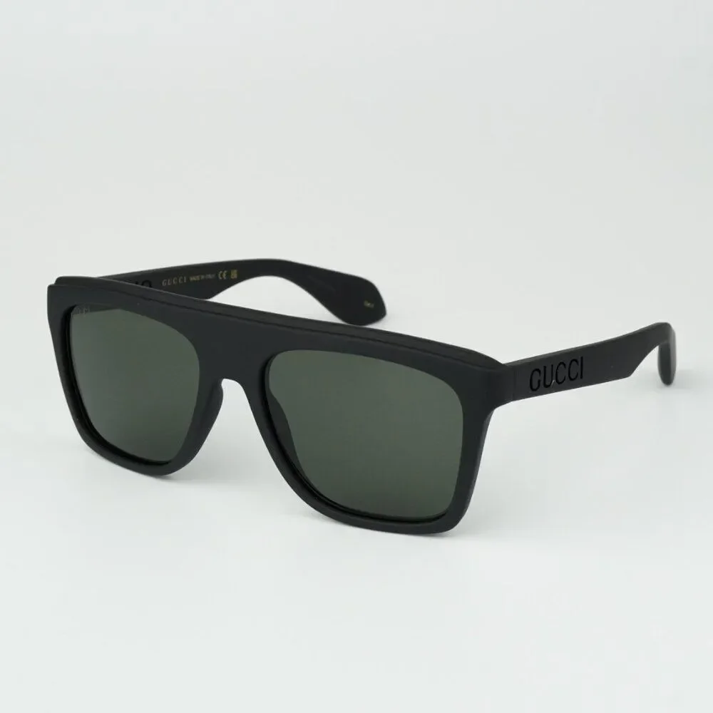 NEW Gucci GG1570S 001 Matte Black Grey Unisex Pilot Sunglasses GG 1570S